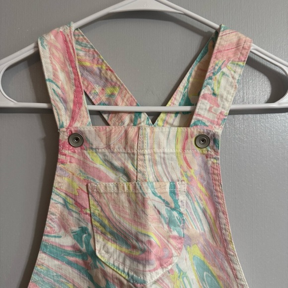 The Children's Place Overalls Size 8 in Pink and White - Picture 6 of 7